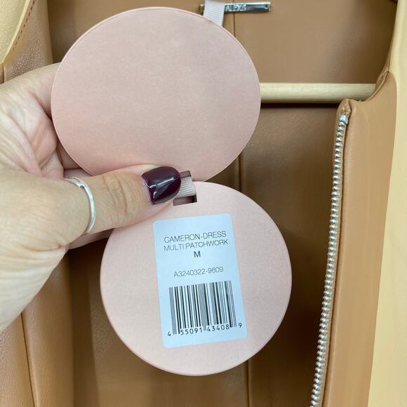 Alexis | NWT Cameron Dress in Multi Patchwork Faux Leather Shift AS IS M - Picture 5 of 16